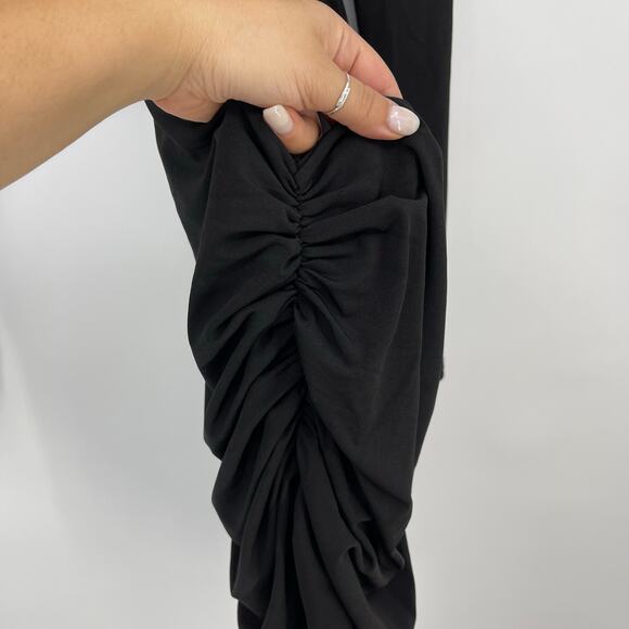 A VINTAGE FIT | Hooded Cut Out Dress in Black Mini Gothic Backless S - Picture 13 of 15